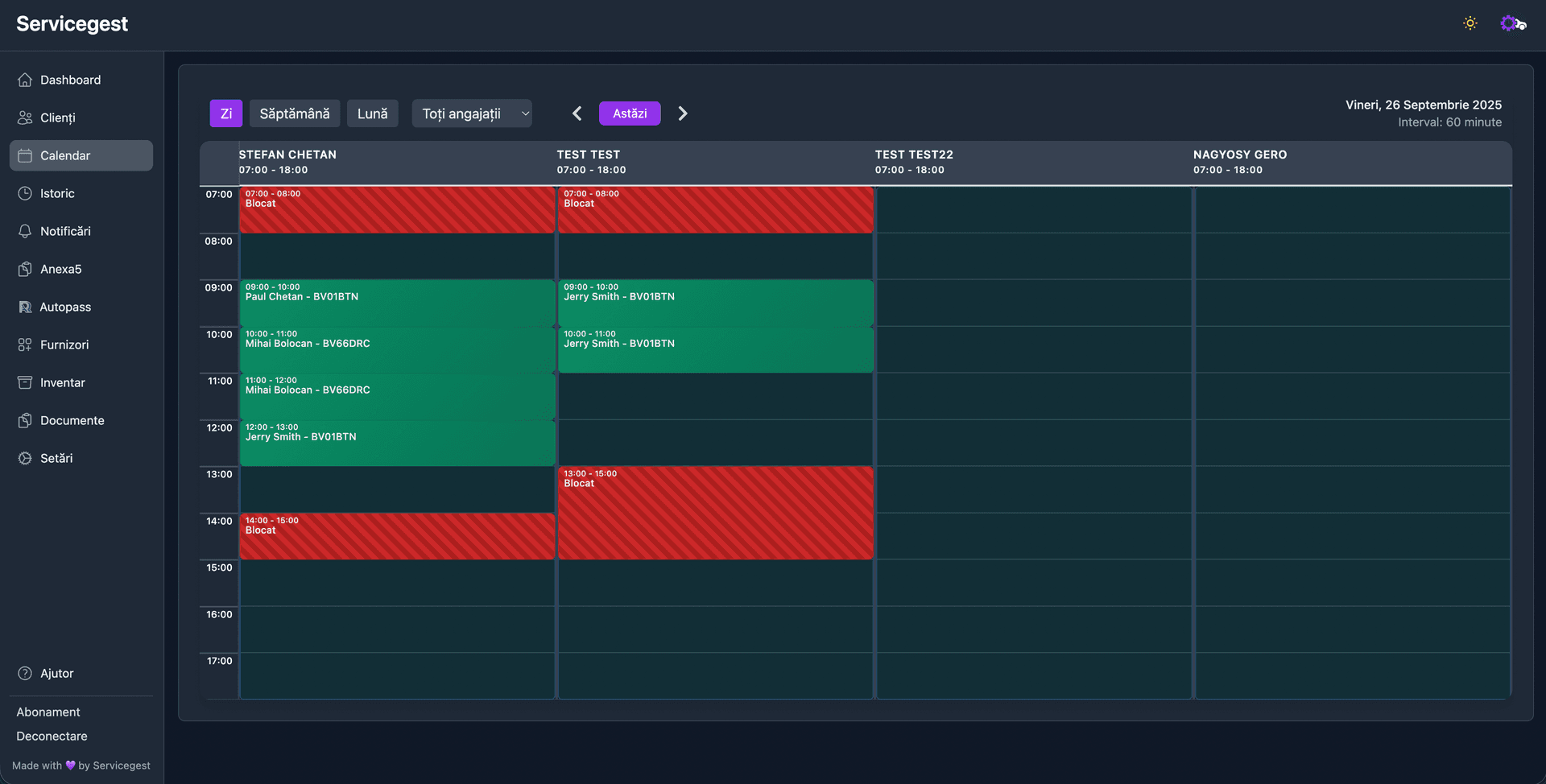 Dashboard Servicegest