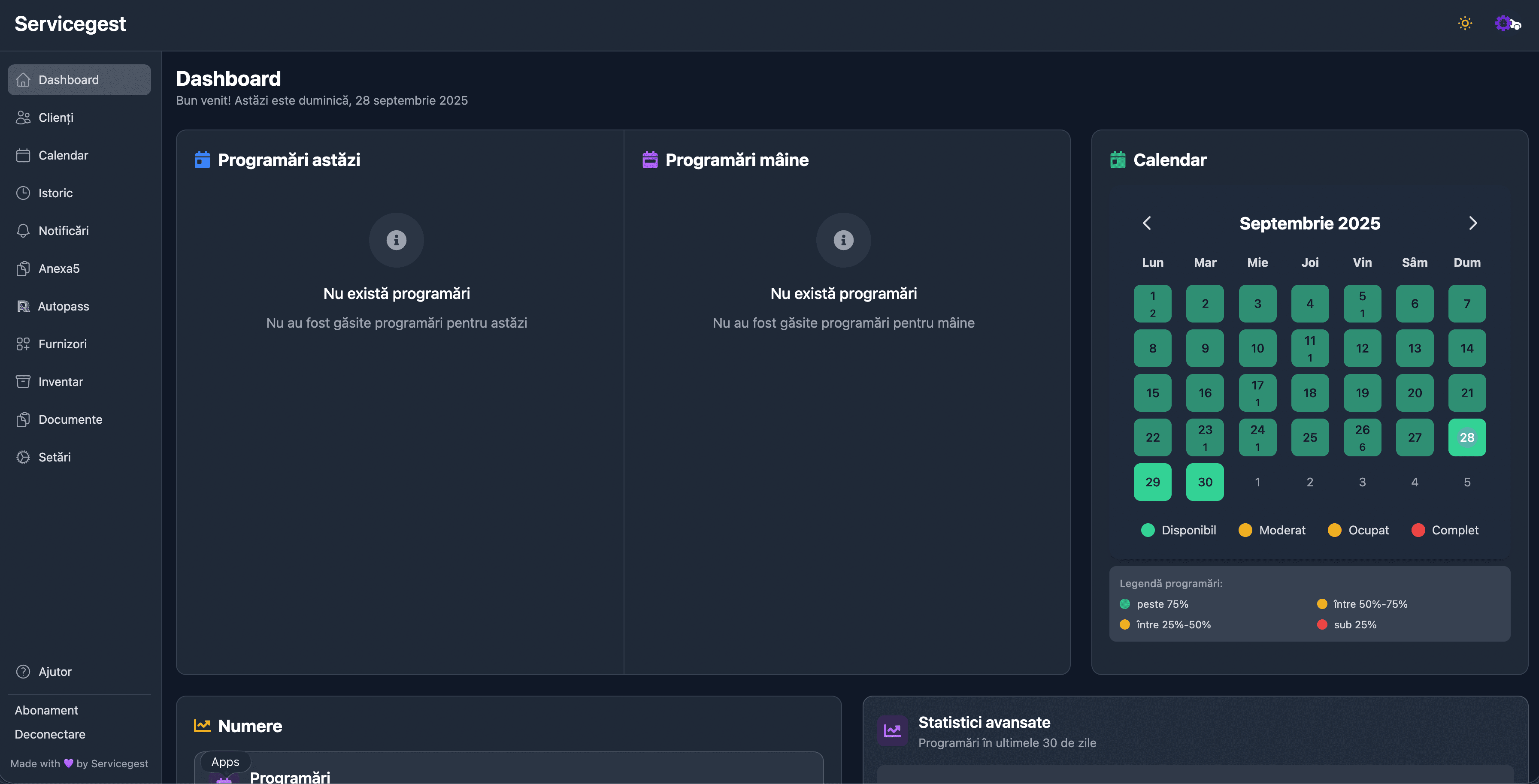 Servicegest Dashboard
